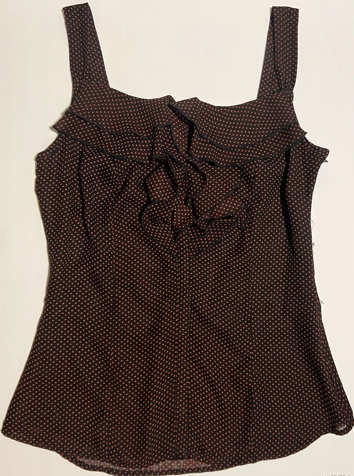 Camiseta sin mangas Maurices Y2K Cami negra con volantes lunares roja caprichosa coqueta pequeña Foto 1 de 4