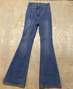 We the Free People Jayde Schlagjeans Gr. 29 Boho Hippie Med Wash High Rise - Bild 1 von 9