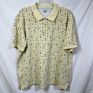 Camisa Polo Lands' End Calce Tradicional Para Hombre XL Estampado de Remos Paletas Canoa SUP Barco - Imagen 1 de 9