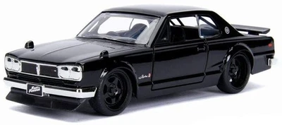 JADA TOYS, NISSAN Skyline 2000 GT-R FAST & FURIOUS 1971 Noir, échelle 1/32, J... - Photo 1/2