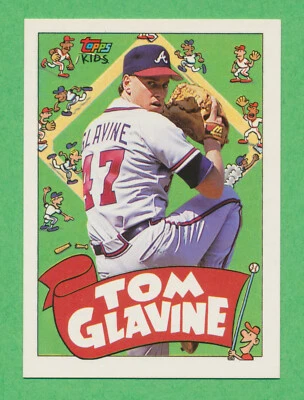 1992 Topps Kids #34 Tom Glavine Atlanta Braves HOF NM-MT - Image 1 of 2