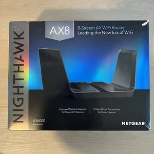 Netgear Nighthawk AX8 8-Stream AX6000 Wi-Fi 6Router - RAX80-100NAS - Picture 1 of 11