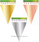 10m / 32ft Triangle Foil Flag Bunting Banner Birthday Party Baby Shower Decor
