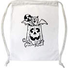 'Halloween Bat & Candy' Drawstring Gym Bag / Sack (DB00019445)