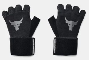 UA Project Rock Weightlifting Gloves Mens Large Black Under Armour Training - Picture 1 of 4