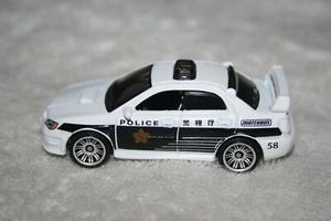 NEW MATCHBOX 💥 2007 WHITE SUBARU IMPREZA WRX POLICE 💥Chrome Wire Wheels Loose - Picture 1 of 6