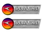 Sealine Retro Sticker set - 10"x3". Remastered Name Plate
