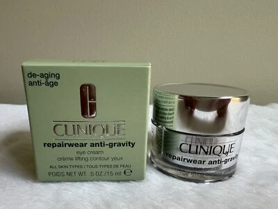 Crema de ojos antigravedad Clinique Repairwear todo tipo de piel 0,5 oz/15 ml nueva en caja Foto 1 de 4