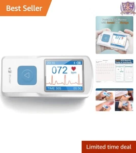 Portable ECG and Heart Rate Monitor | 100 Reading Storage | No Subscription - Picture 1 of 7