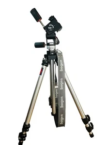 Bogen Manfrotto 3021 Professional Tripod with 3047 Head & Carrying Strap - Picture 1 of 23