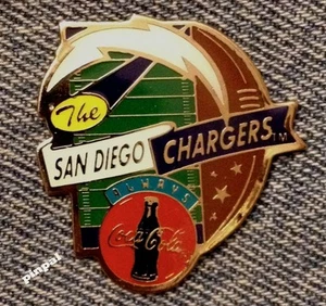 San Diego Chargers Pin~NFL~Football~1994 Vintage~Coca Cola Coke~New Old Stock - Bild 1 von 2
