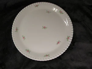 Rosebuds Handpainted Dinnerware, Made in U.S.A. Large Round Platter, 11 1/2" - Picture 1 of 3
