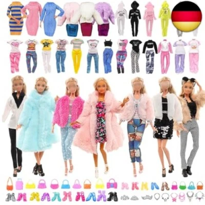 FCXQG 48 Pcs Puppen Zubehör Barby Kleidung Set Barby Kleidung Original 1 Mantel