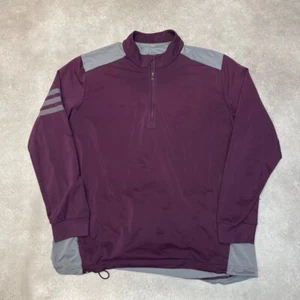 Adidas Fleece Mens 90s Vintage Half-Zip Pull Over Jacket, Purple, XL - Picture 1 of 9
