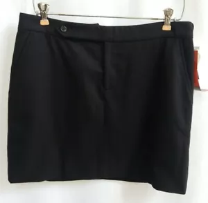 Vintage Ralph Lauren Sport Mini Wool Blend Skirt in Black Size 10 Womens - Picture 1 of 6
