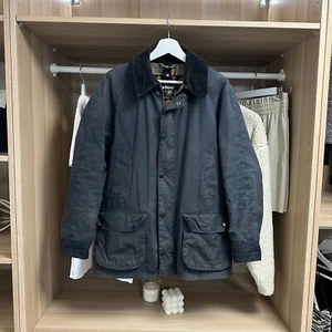 Barbour Mens Ashby Wax Jacket Size S Dark Navy Country Shooting AW17 - Picture 1 of 8
