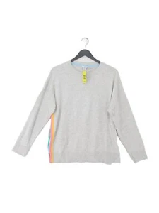M&Co Women's Jumper UK 12 Grey Acrylic with Cotton Round Neck Pullover - Picture 1 of 6