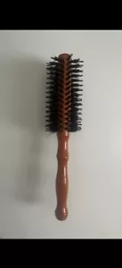 2 Round Hair Brushes Natural Reinforced Boar Bristle - Picture 1 of 2
