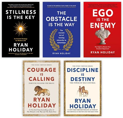 Ryan Holiday 5 Books Collection Set: Stillness Is The Key, Ego is the Enemy