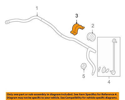 Barra estabilizadora estabilizadora HYUNDAI OEM 06-10 Sonata - soporte delantero 548143K000 Foto 1 de 2