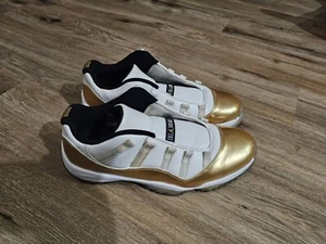 Nike Air Jordan 11 Retro Low Closing Ceremony Shoes In White/Gold Nike Size 10.5 - Picture 1 of 12