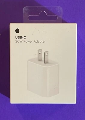 NUEVO Cargador de Pared Adaptador de Corriente USB-C 20W Caja Abierta Apple A2305 - Blanco Foto 1 de 4