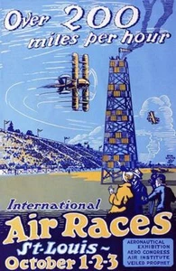 1923 International Air Races - St Louis MO - Werbe Werbung Magnet - Bild 1 von 2