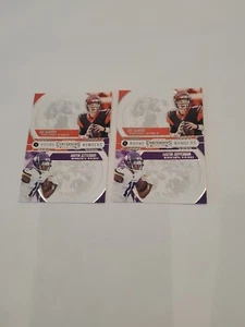 2020 Panini Contenders 2 Card  Round Numbers Dual Insert Lot Burrow/Jefferson - Picture 1 of 1