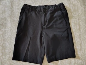 All In Motion 12 Boy Athletic Quick Dry Stretch Chino Solid Black Shorts - Picture 1 of 3