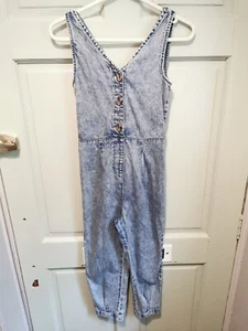 Girl's Next Blue Denim Jumpsuit Age 9 years Cotton - Picture 1 of 6