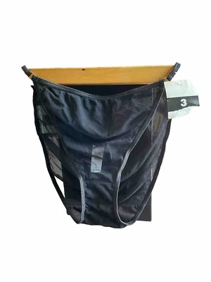 Bragas de bikini delicadas y sexy femeninas negras de nailon transparente con hebilla dorada talla 7 nuevas con etiquetas Foto 1 de 2