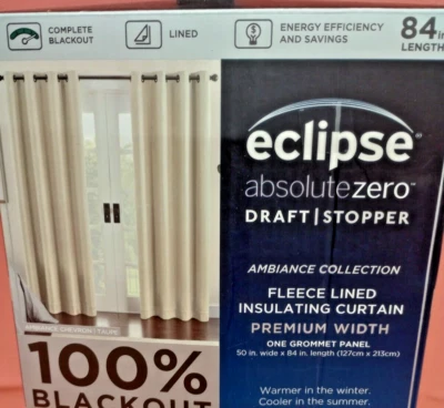 Eclipse Ambiance / Taupe 100% Blackout Grommet One Panel 50x84 - Image 1 of 4