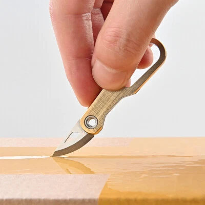 Мини складной нож открытый кемпинг карабин портативный брелок EDC инструмент латуни - Изображение 1 из 4