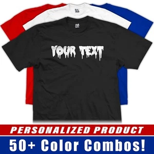 Youth Custom Creepy T-Shirt | Scary Bloody Halloween Girls Boys Kids Tee Shirt - Picture 1 of 52