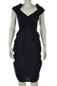 Rachel Roy Womens Dress Size 2 Navy Blue Sheath Cap Sleeve Midi Cocktail Party - Picture 1 of 5