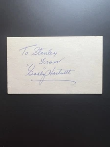 Gabby Hartnett Signed Index Card JSA LOA - Picture 1 of 3