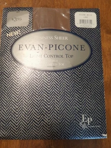 NIP Evan-Picone Business Light Control Top Invisib Reinf Toe Pantyhose BeigeLong - Picture 1 of 8