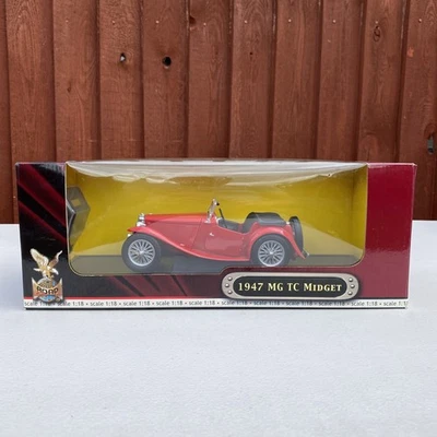 Road Signature 1/18 Scale 92468 - 1947 MG Midget Roadster - RED Deluxe Edition - Image 1 of 4