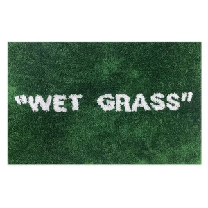 Nassgras Teppich Grün Gras Klassisch Handarbeit Beflockt Flächenteppich Hypebeast Deko... - Bild 1 von 9