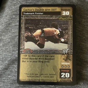 WWE WWF Raw Deal CCG - Cactus's Double Arm DDT - Ultra Rare Survivor Series 1 - Picture 1 of 6