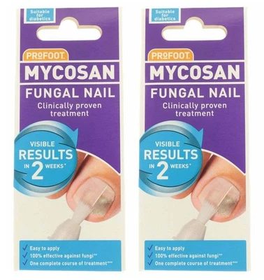 2 x ProFoot Mycosan Fungal Nail Treatment Brush Tube - 5ml