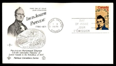 Mayfairstamps Canada FDC 1971 LJ Papineau Battle of st Eustache First Day Cover - Image 1 of 2