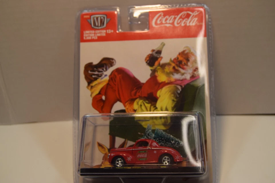 2022 M2 Holiday Machines Coca-Cola Christmas 1941 Willys Coupe New Sealed - Image 1 of 3