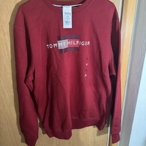 Tommy Hilfiger Men's Size XL Red Logo Crewneck - Picture 1 of 5