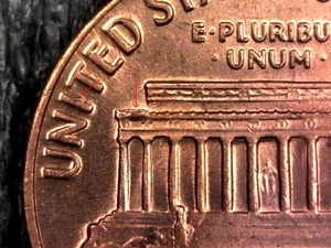 1971-D Lincoln Memorial Cent Penny Münze - Stempel bricht Fehler Inv#Z672 - Bild 1 von 4