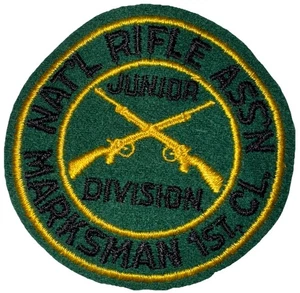 1950’s HY-Lake Camp National Rifle Ass’n Marksman 1st Cl. Jn. Division NRA Patch - Picture 1 of 2