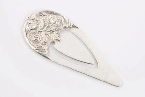 S. Kirke & Sohn 925 Silber Repousse Rose Lesezeichen (10,86g.) - Bild 1 von 4