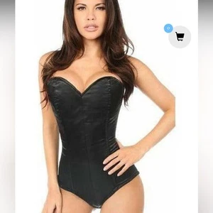Daisy Corsets Black Satin Corset Romper Small - Picture 1 of 7