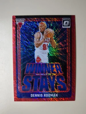 2024-25 Donruss Optic Winner Stays Red Shimmer #16 Dennis Rodman 74/75 Bulls - Image 1 of 2