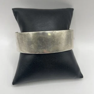 Vintage Sterling Silver 925 MEXICO Wide Band Bangle Bracelet (72.93g) - Picture 1 of 11
